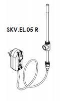 EL. topné těleso ELVL s T-kusem 1200 W - síťová vidlice s termostatem   SKV.EL.05R1200